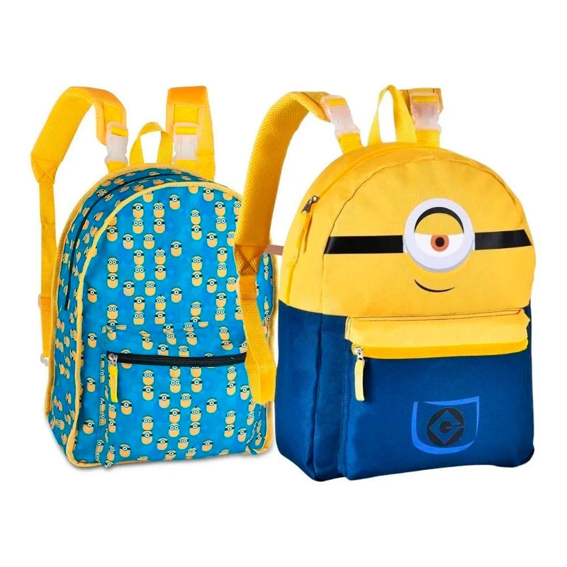 Mochila Escolar Dupla Face Minions Meninos Meninas